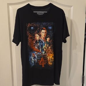 Netflix Stranger Things Black Graphic Tee